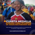MEDALLA DE ORO PARA ECUADOR EN GIMNASIA ARTISTICA EN LOS JUEGOS BOLIVARIANOS 2022
