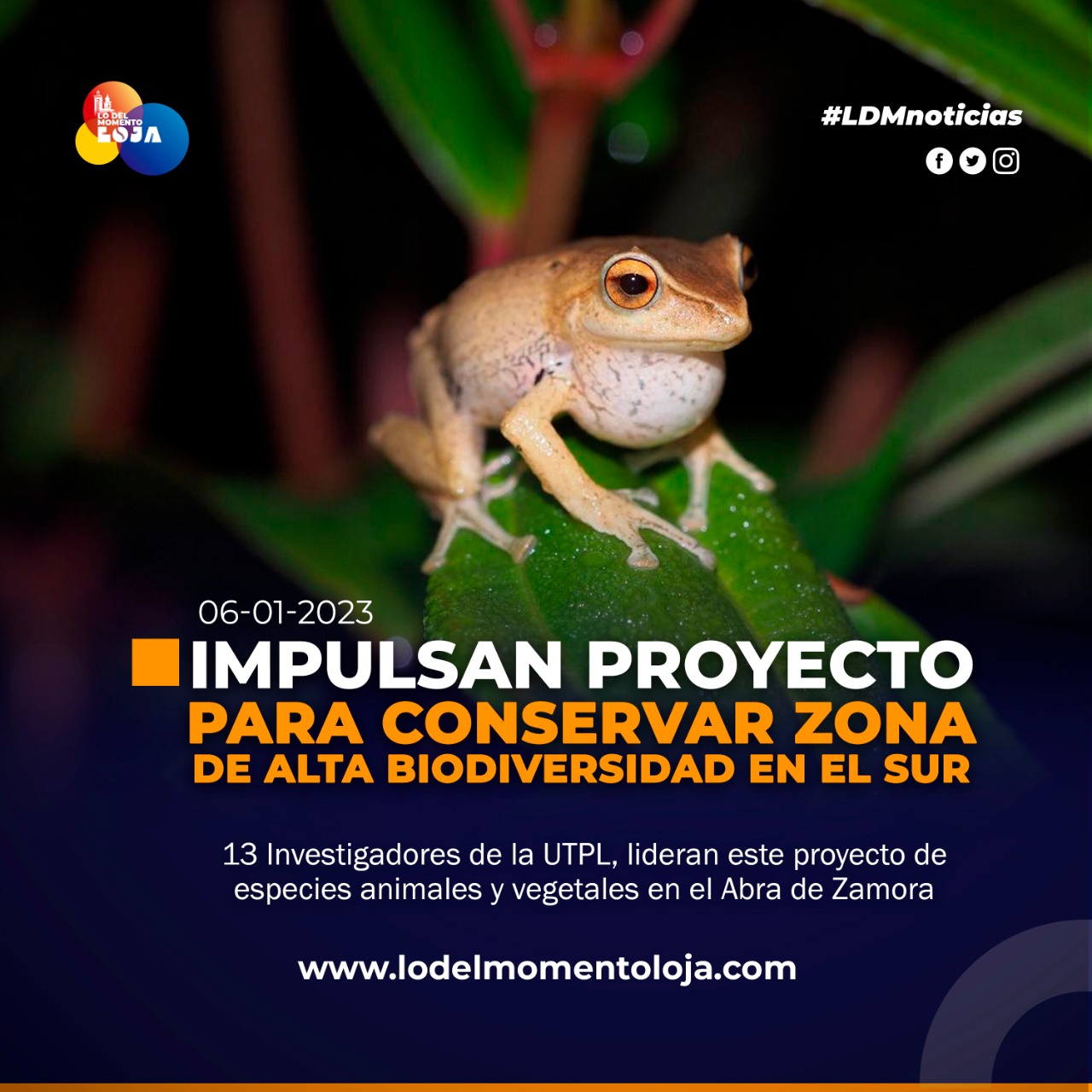 UTPL impulsa proyecto para preservar la biodiversidad