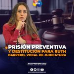 Destitución y prisión preventiva para vocal de la judicatura