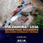 Accidente de tránsito vía Zamora – Loja