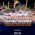 Menores de edad 4s3sin4dos y arrojados en una vía de Los Ríos