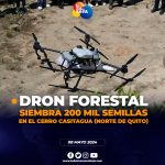 Dron forestal siembra semillas en Quito
