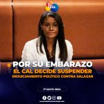 CAL suspende enjuiciamiento político contra Diana Salazar