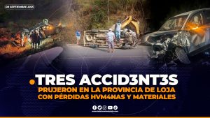 Múltiples 4cc1d3nt3s de tránsito en la provincia de Loja deja personas f4ll3c1d4s.