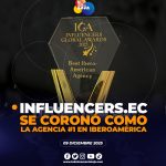 Agencia ecuatoriana coronada como Mejor Agencia Iberoamericana en los Influencers Global Awards 2025