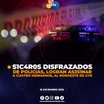 Sicarios se disfrazaron de policías para 4s3s1n4r a cuatro personas en GYE
