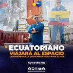 Juan Fernando Salinas será el primer ecuatoriano en viajar al espacio.