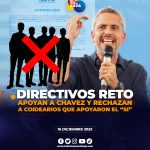 Directivos de RETO apoyan al presidente de la bancada y rechazan a coidearios que apoyaron el ‘SI’