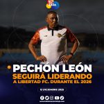 ‘Pechón’ León renovó un año más con Libertad FC
