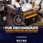 Autoridades decomisaron varios indicios por un operativo contra la minería ilegal.