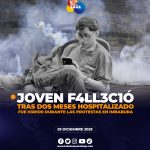 CONAIE denuncia el f4ll3c1m13nt0 de la cuarta víctima del Paro Nacional