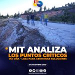 MIT analiza la vía Oña – Loja, para dar soluciones de infraestructura y seguridad vial.