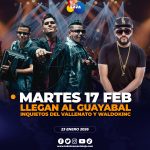 Inquietos del Vallenato y Waldokinc llegarán a Catamayo, por Carnavales 2026.