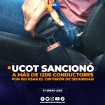 Más de 1200 conductores sancionados por no usar el cinturón de seguridad.