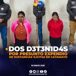 Dos mujeres fueron detenidas en Catamayo, por expendio de sustancias ilícitas.