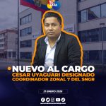 César Uyaguari es designado como nuevo Coordinador Zonal 7 del SNGR
