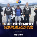Sujeto detenido en Catamayo por 4bvs0 y 3xplot4c1ón a un menor de edad.