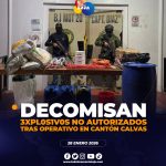 Decomisan explosivos no autorizados tras operativo en el cantón Calvas.