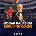 Maestro Edgar Palacios será homenajeado con una estrella de la fama en Loja.