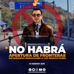 Noboa no aperturará las Fronteras Sur