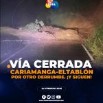 Vía Cariamanga – El Tablón se encuentra totalmente cerrada