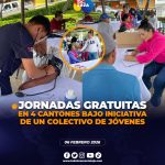 Colectivo de Jóvenes, realizaron brigadas médicas gratuitas en 4 cantones.