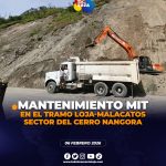 MIT ejecuta labores de mantenimiento en la vía E35 Loja – Malacatos (sector Nangora)