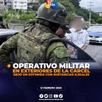 Sujeto detenido durante operativo en exteriores del CPL Loja.