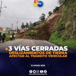 Tres vías cerradas en Loja