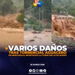 Torrencial aguacero cayó en el Cantón Puyango, durante la tarde del 01 de marzo