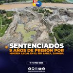 Cuatro personas sentenciadas a 9 años de prisión por minería ilegal en el Río Zarza