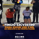 Joven detenida tras fingir su propio s3cv3str0 en Manabí.