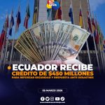 CAF destinó USD 450 millones a Ecuador para reforzar seguridad y respuesta ante desastres naturales.