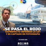 Exprefecto de Loja es captado cometiendo infracción de tránsito.