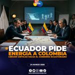 Ecuador pide energía eléctrica a Colombia.
