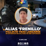 Alias “Frenillo”, cabecilla de Mafia 18, murió tras lanzarse desde edificio en Guayaquil, para no ser capturado por la Policía Nacional.