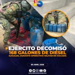 Ejército decomisa combustible ilegal en operativo en Macará.