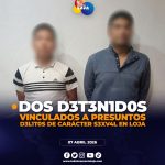 Dos sujetos detenidos vinculados a presuntos d3l1t0s de carácter sexv4l