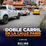 Cambios viales en la calle París, se habilita el doble carril.