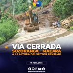 Vía Sozoranga-Macará permanece cerrada por deslizamientos.