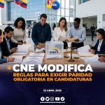 CNE actualiza reglas para candidaturas en Ecuador: Nuevas disposiciones refuerzan la paridad de género y los requisitos políticos.