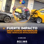 Accidente de tránsito deja cuantiosos daños materiales en Loja.