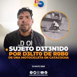 Policía aprehende a sospechoso y recupera motocicleta robada en Catacocha