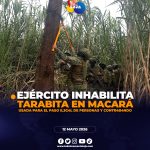Ejército inhabilita tarabita utilizada para contrabando y paso ilegal en la frontera de Macará.