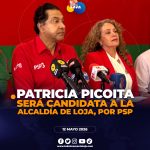 Patricia Picoita vuelve a la escena política y se lanza por la Alcaldía de Loja 2026 de la mano de PSP