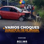 Varios accidentes de tránsito dejan heridos y un fallecido durante el fin de semana en Loja
