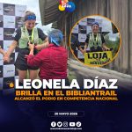 Deportista lojana Leonela Díaz sube al podio en competencia nacional Bibliantrail.