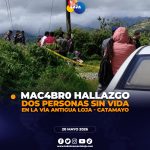 Hallan dos cuerpos sin vida en la vía antigua Loja–Catamayo