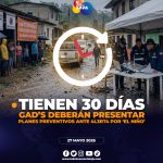 GAD’s deberán presentar planes ante riesgo de inundaciones por El Niño.
