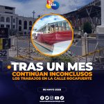 Obras en la calle Rocafuerte cumplen un mes sin concluir
